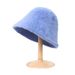 Autumn and Winter Angolan Rabbit Hair Fisherman for Women with Plain Small Face, Warm Water Bucket Hat, Net Red Korean_viptrois.com