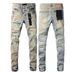 Street Designer Solid Color American Style Trendy Hip-Hop Cool Drip Slim Fit Stretch Skinny Jeans_viptrois.com