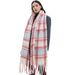 Unisex Looped yarn thickened plaid scarf shawl_viptrois.com