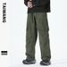 Men's Clothing Wear Retro Paratrooper Pants Garment Dyeing Workwear Loose Multi Pocket Pants Men's Trousers_viptrois.com