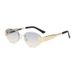 New Frameless Trimmed Metal Sunglasses Cross Border Retro UV400 Trendy Sunglasses High End Fashion_viptrois.com