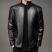 New Autumn Winter M's Middle-Aged Young People, Casual Zipper Lapel, Thin Jacket, Loose And Plush Leather Jacket For_viptrois.com