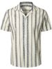 Men's Clothing Fashion Print Hawaiian Short Sleeve Lapel Cardigan_viptrois.com