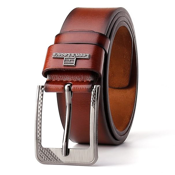 New style belt men's spot logo belt men's high end casual simple belt men's trendy men_viptrois.com
