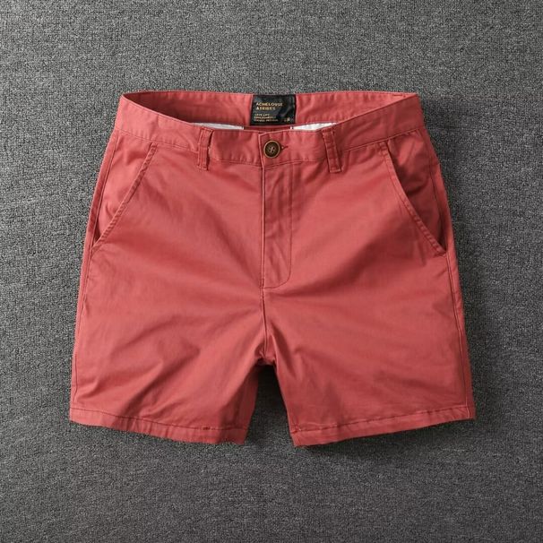 Men's Clothing Summer New Pure Cotton Four Quarter Pants Men's Casual Slim Straight Workwear Shorts Slightly Elastic Three Quarter Pants Beach Pants_viptrois.com