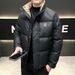 Pure Men's Jacket Winter Fashion Stand Collar Youth European And American Print Thickened Warm Cold-Proof Duck Down Coat_viptrois.com