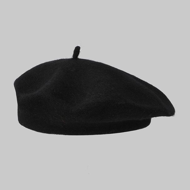 Woolen For Women Candy Color Autumn Winter Wool Knitted Korean Version Beret British Style Painter Hat_viptrois.com