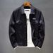 Men's Clothing new men's jacket solid color trendy denim clothing casual slim denim jacket men_viptrois.com