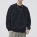Japanese Retro Autumn New Men's Patchwork Design Long Sleeve Sweatshirt Loose Versatile Trendy Round Neck Casual Solid_viptrois.com
