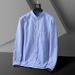 Men's Clothing Plus Size Long Sleeved Stand Up Collar Striped Shirt Men's Spring And Autumn New Fat Guy Fat Brother Large Loose Casual Shirt Trend_viptrois.com