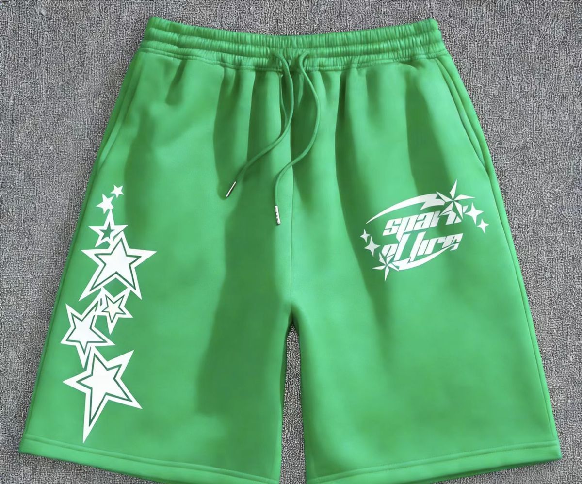 New 2026 Unisex Street Style Hip Hop Loose Fit Sports Shorts Star Print Casual Men's Clothing Bottoms_viptrois.com