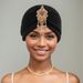 Spring New Forehead Tassel Pendant High End Retro Solid Color Fashion Temperament Turban Hat Ethnic_viptrois.com