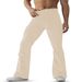 Men's Clothing Men's Formal Solid Color New Spring And Autumn Mid Waist Slim Corduroy Pants Flared Trousers_viptrois.com