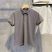 Men's Clothing Fashion Crew Neck Short Sleeve T-Shirt - Breathable Polyester Casual Tee With Striped & Embroidered Design For Summer_viptrois.com