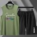 Men's Clothing Plus Size Sports Suit Men's Clothes Breathable Trend Fat Short Sleeve Sleeveless T Shirt Quick Drying Vest Summer_viptrois.com
