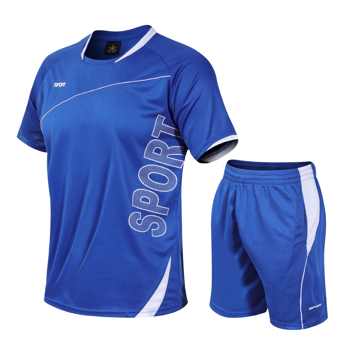 Men's Clothing Sports Suit Men's Summer Fitness Short Sleeved T Shirt Quick Drying Clothes Running Loose Casual Sportswear Large Size 1701_viptrois.com