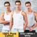 Men's Clothing Men's 100% Cotton Sleeveless Vest Versatile Sports Swing White Undershirt For Middle Aged And Elderly_viptrois.com