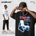 Men's Clothing Trend White T Shirt Pure Cotton Loose Large Size Ins Short Sleeve Personality Street Small Collar Summer Tops_viptrois.com