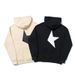Trendy Brand New High Street Pentagram Print Long-sleeved Sweater Couple Hooded Shoulder Sweater_viptrois.com