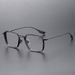 Japanese Retro Pure Titanium Eyeglasses For Myopia Men Ultra-light Square Frame Adjustable Number Of Discolored Myopia Glasses For Men_viptrois.com