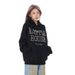Trendy Brand Vibed Beaded Letter Hoodie Unisex Design Sense Niche Loose Pullover Sweatshirt_viptrois.com