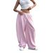 European And American Cross-border Casual Women's Street Style Lace-up Y2k Loose Fashion Wide-leg Pants In Stock_viptrois.com