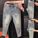 Men's Clothing High End Heavy Duty Embroidered Jeans For Men In Spring And Summer, Straight Leg Skinny Pants, Versatile Harem Pants_viptrois.com