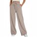 Men's Clothing Wide Leg Sports Pants High Waist Loose Drawstring Jogging Pants With Pockets Sweatpants_viptrois.com