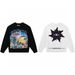 Fashion High Street Skull Graffiti Unisex Crew Neck Sweatshirt With Trendy Brand Print_viptrois.com