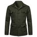 Loom Cross-Border European And American Safari Linen Jacket British Retro Gentleman Slim Fit Men's Coat Travel Y_viptrois.com