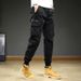 Men's Japanese Style Work Pants - Summer Casual Loose Fit Cargo Pants With Multi-Pockets, Military Green/Khaki/Black/Gray_viptrois.com