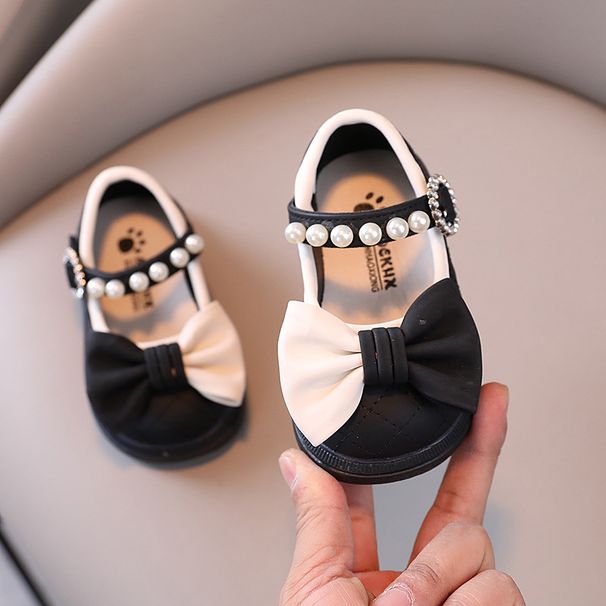 Mother&Kids Girls' leather shoes Baby Girls' shoes Princess soft-soled baby toddler Shoes Small children children's peas single shoes_viptrois.com