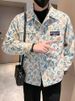 Fashionable Brand Handsome Printed Workwear Jacket Autumn New Style Casual Trend Men's Coat Loose Versatile Autumn Tops_viptrois.com