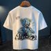 Pure Cotton Youth T-shirt With Internet Famous Print 2025 Short New Casual Summer Half Sleeved_viptrois.com