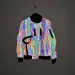 Men's Baseball Jacket - Reflective Varsity Style Workwear Jersey With Multi Pockets_viptrois.com