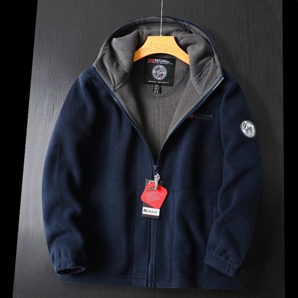Pulse From Norway Cold-Resistant Thermal Thickened Double-Layer Winter Plus Size Men's Hooded Fleece Jacket 9819_viptrois.com