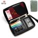 Passport Covers RFID Long Passport Holder Ticket Storage Document Bag Multifunctional Travel Zipper Handheld Passport Bag_viptrois.com