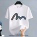 【DORAE】Unisex Oversized T-shirt (100% Cotton) Off-White ("Gradient Wave" Print & Minimalist Casual Design) – Casual Style For Everyday Casual_viptrois.com