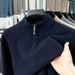 Men’s Half-Zip Knit Sweater – Warm Winter Pullover (Burgundy/Black/Camel/Tibetan Blue/Greyish, M-XXXXL)_viptrois.com