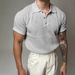 Men's Premium Knit Polo Shirt - Lightweight & Breathable Short Sleeve Top (M-XXXL, Solid Colors)_viptrois.com