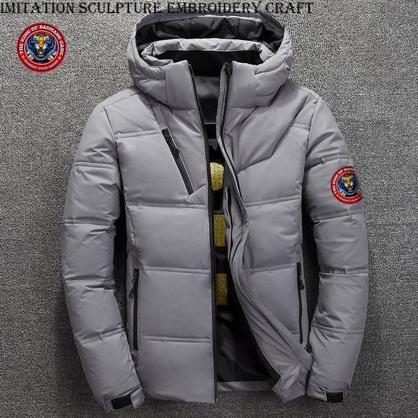Men's Clothing Winter Men's Short Slim Casual Thick Warm Tiger Head Hooded Cold Proof Clothing Men's Jacket_viptrois.com