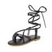 Internet Celebrity Hot Selling Roman Style Strappy Foot Wrapped Sandals, Thong Flat Beach Shoes, Cross Border Girls' Roman Sandals_viptrois.com