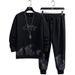 Men's Clothing Snow Mountain Long Sleeve Sweater Suit Men's Autumn New Thin Cotton Round Neck Pullover Fashionable Watermark Two Piece Suit_viptrois.com