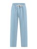 Loose New Leisure Straight Jacquard Knitted Tethered Dating Sports Trousers_viptrois.com
