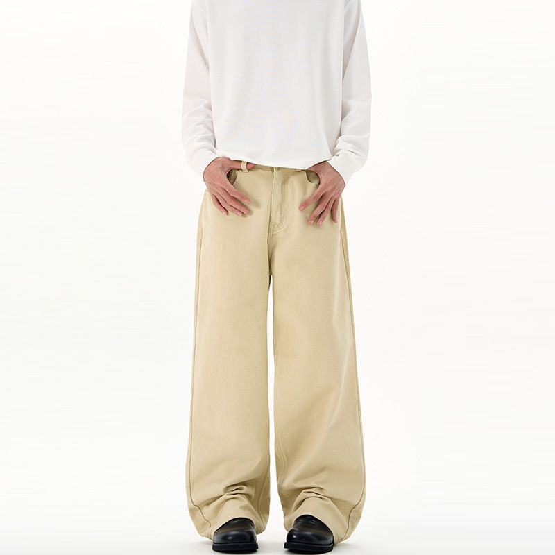 Classic Straight Leg Trousers For Men And Women - CleanFit Versatile Chino Pants In Solid Colors For Casual Commute_viptrois.com