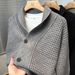 Men’s Shawl Collar Knit Cardigan – Thickened Casual Pullover Sweater (M-XXXL, Beige/Grey/Black/Brown)_viptrois.com