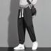 Men's Clothing Spring And Autumn Drape Design Sense Cool High Street Sports Pants Loose Straight Wide Leg Casual Trousers_viptrois.com