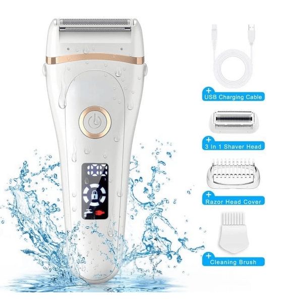 Electric Razor Women, Hair Removal Women 3 In 1 Wet & Dry Painless Rechargeable For Face, Legs, Underarms, Portable_viptrois.com