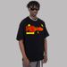 SHX Heavy Small Neckline Short-sleeved Trendy Brand New Summer Printed Men And Women Couple T-shirt Couple Loose_viptrois.com