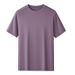 Men's Clothing Light Luxury Liquid Cool Round Neck Short Sleeved T Shirt For Mensmall White T Shirt_viptrois.com